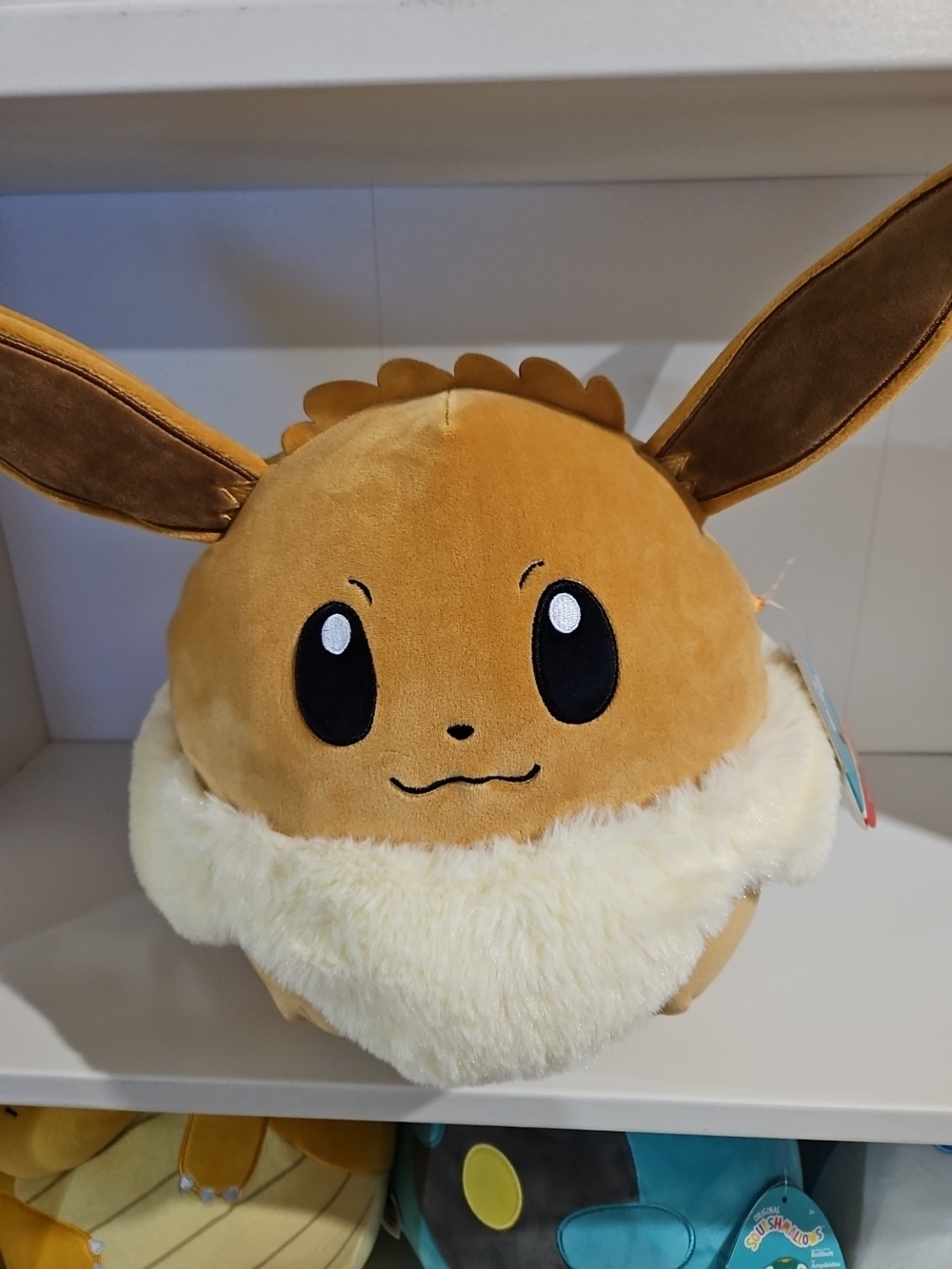 Eevee Plush Pillow - Brown with Cream Fur Collar